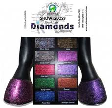 Worlds Best Hoof Oil Show Gloss Diamonds Glitter RED 125ml-0