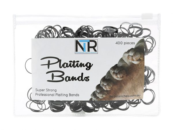 NTR Plaiting Bands Black 400pc-0