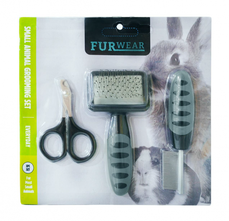 Furwear Small Animal 3 Piece Grooming Kit-0
