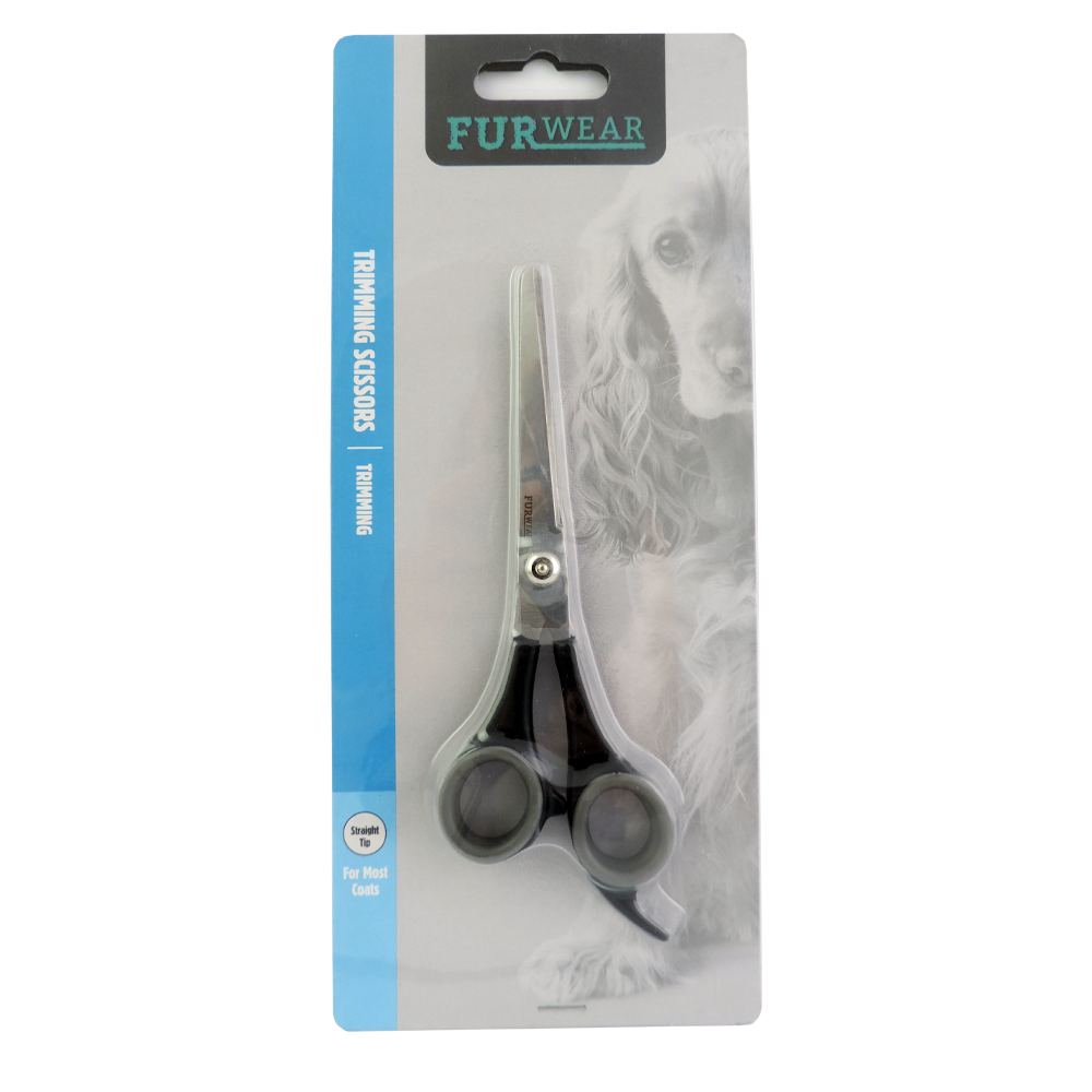 Furwear Trimming Scissors Straight Tip (with Silicon Ring)-0