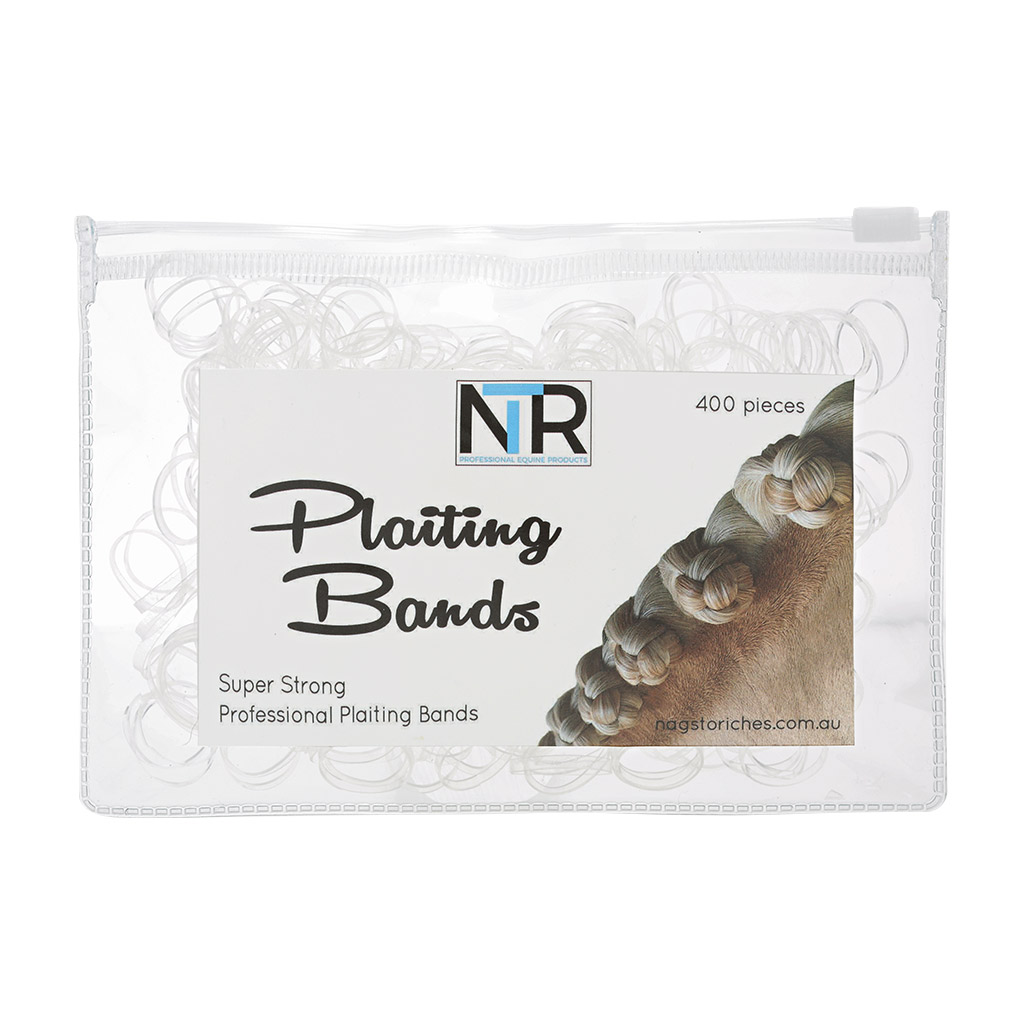 NTR Plaiting Bands white 400pc-0